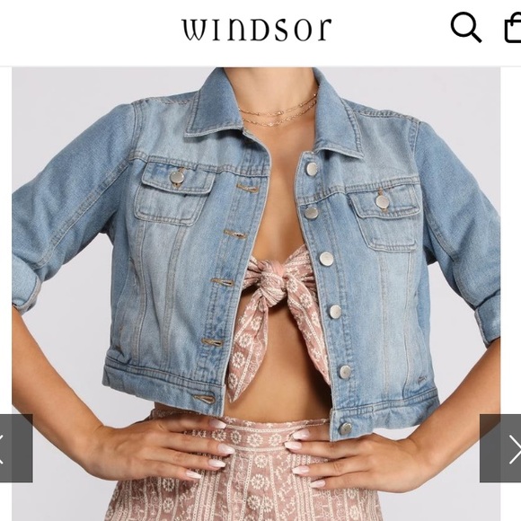 BRAND NEW Cropped Denim Jacket - WindsorStore - Picture 1 of 6